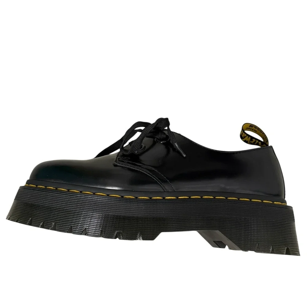NWT Dr. Martens Holly Quad‎ Platform Oxford Shoes Black Leather US W10 (EU 42)